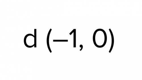 Which is an x-intercept of the graphed function? a (4, 0) b (0, –1) c (0, 4) d (–1, 0)