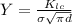 Y = \frac{K_{lc}}{\sigma \sqrt{\pi d}}