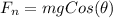 F_{n} = mg Cos (\theta)