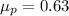 \mu_p = 0.63