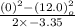 \frac{(0)^{2} - (12.0)^{2}_{o}}{2 \times -3.35}