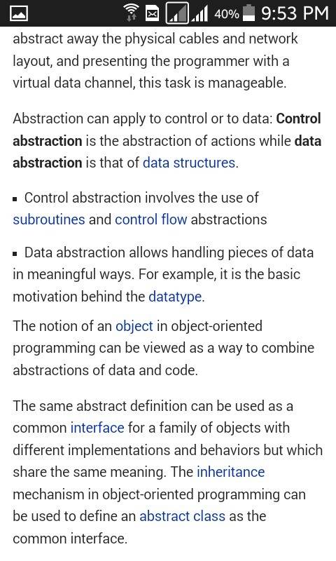 Explain how abstraction is used in a gps system?
