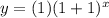 y=(1)(1+1)^x