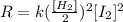 R=k(\frac{[H_2]}{2})^2[I_2]^2