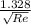 \frac{1.328}{\sqrt{Re} }