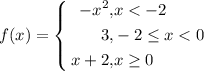 f(x)=\left\{\begin{aligned}-x^{2}, & x