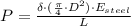 P=\frac{\delta \cdot (\frac{\pi}{4}\cdot D^{2})\cdot E_{steel}}{L}
