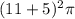 (11+5)^{2}\pi