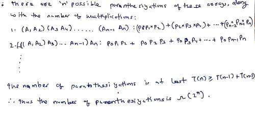 Matrix-Chain Multiplication ProblemState and prove a theorem that establishes that the principle opt