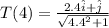 T(4)=\frac{2.4 \hat i+\hat  j}{\sqrt{4.4^2+1}}