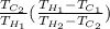 \frac{T_{C_{2}}}{T_{H_{1}}} (\frac{T_{H_{1}} - T_{C_{1}}}{T_{H_{2}} - T_{C_{2}}})