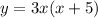 y=3x(x+5)