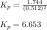 K_p=\frac{1.744}{(0.512)^2}\\\\K_p=6.653