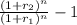 \frac{(1+r_{2})^n}{(1+r_{1})^n}-1