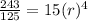 \frac{243}{125}=15(r)^4