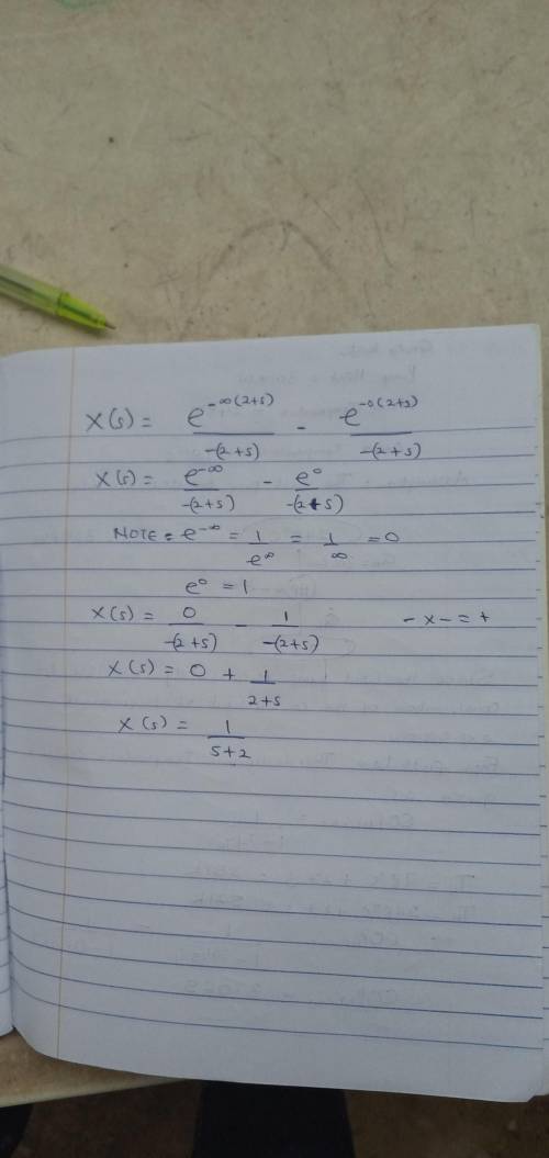 Given the Laplace transform pair L{e−2tu(t)}=X(s) find the time domain function corresponding to the