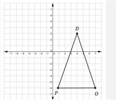 : Find the approximate perimeter of the isosceles triangle A OPD. Round your answer to the nearest h