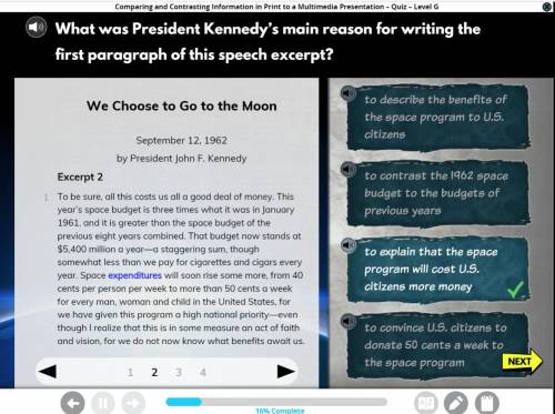 What was presidents John Kennedy main reason for writing the first paraghragh of this speech exerpt?