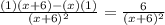\frac{(1)(x+6)- (x)(1)}{(x+6)^{2} }  = \frac{6}{(x+6)^2}