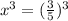 x^3=(\frac{3}{5})^3