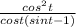 \frac{cos^2t}{cost(sint-1)}