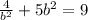 \frac{4}{ {b}^{2} }  + 5 {b}^{2}  = 9