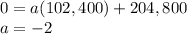 0=a(102,400)+204,800\\a=-2