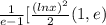 \frac{1}{e-1}[\frac{(lnx)^2}{2}(1,e)
