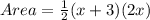 Area = \frac{1}{2} (x+3)(2x)