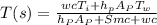 T(s)=\frac{wc T_i+h_ p{A _P T_w}}{h_P A _P+S mc+wc}}