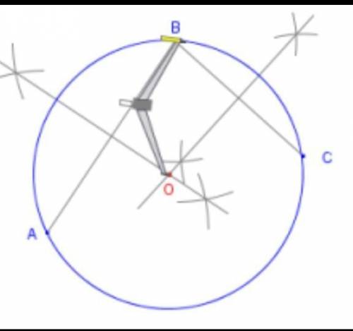 Step 1: Construct a circle through three points not on a line. a) Construct a circle through three p