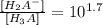 \frac{[H_2A^-]}{[H_3A]}= 10^{1.7}