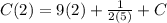 C(2)=9(2)+\frac{1}{2(5)}+C