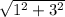 \sqrt{1^2 +3^2 }