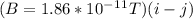 (B= 1.86*10^-^1^1T)(i-j)