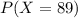 P(X=89)