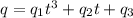 q=q_1t^3+q_2t+q_3