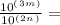 \frac{10^(^3^m^)}{10^(^2^n^)} =