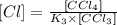 [Cl]=\frac{[CCl_4]}{K_3\times [CCl_3]}