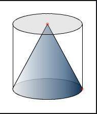 4. A glass decoration is made from a cylinder and cone that have the same height and share a base. T
