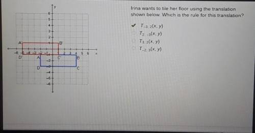 On a coordinate plane, 2 rectangles are shown. The first rectangle has points A (negative 2, negativ