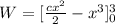 W=[\frac{cx^2}{2}-x^3]^{3}_{0}