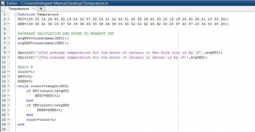 HW6P2 (20 points) The recorded daily temperature (°F) in New York City and in Denver, Colorado durin