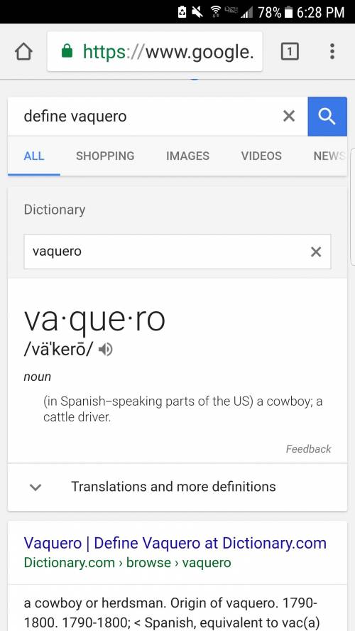 Use the term vaquero in a sentence about a long drive