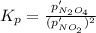 K_p=\frac{p'_{N_2O_4}}{(p'_{NO_2})^2}