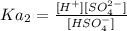 Ka_2=\frac{[H^+][SO_4^{2-}]}{[HSO_4^-]}