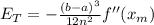 E_T=-\frac{(b-a)^3}{12n^2}f''(x_m)