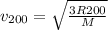 v_{200}=\sqrt{\frac{3R200}{M}}