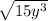 \sqrt{15y^3}