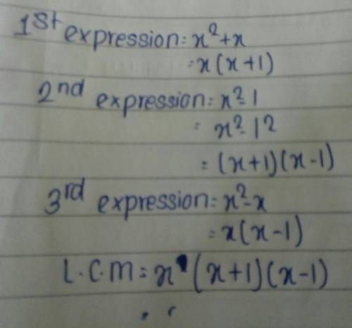 Find the lcm of X2 +X, X2 - 1, X2- X